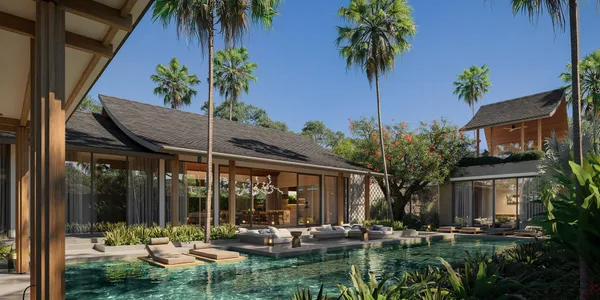 Новый комплекс премиум вилл в традиционном стиле с бассейнами в окружении леса, Банг Тао, Пхукет, Таиланд