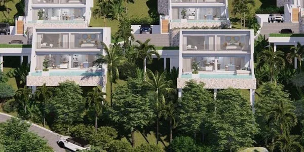 Комплекс вилл с бассейнами рядом с центром Чавенга, Самуи, Таиланд