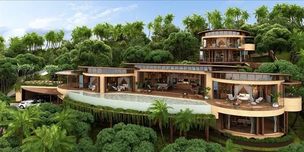 Новая элитная вилла с бассейном и панорамным видом рядом с пляжем, Самуи, Таиланд