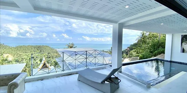 Меблированные апартаменты с собственным бассейном и панорамным видом на море, Ламай, Самуи, Таиланд