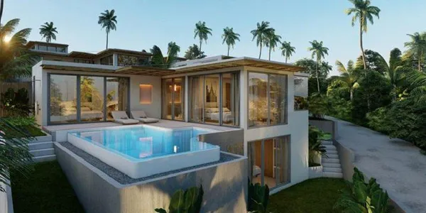 Меблированная вилла с бассейном, садом и живописными видами, Самуи, Таиланд