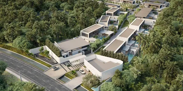 Новые виллы с бассейнами в жилом комплексе всего в 300 м от пляжа Банг Тао, Пхукет, Таиланд