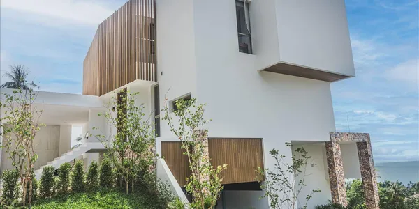 Вилла с бассейном и видом на море недалеко от пляжа, Самуи, Таиланд