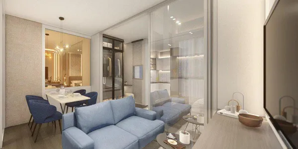 Меблированная двухкомнатная квартира в в новой резиденции, в 800 метрах от пляжа Най Харн, Пхукет, Таиланд