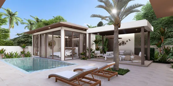 Новый жилой комплекс меблированных вилл с бассейнами в Марете, Самуи, Таиланд