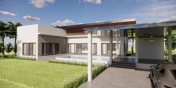 Новый жилой комплекс вилл с бассейнами недалеко от пляжа Бантай, Самуи, Таиланд