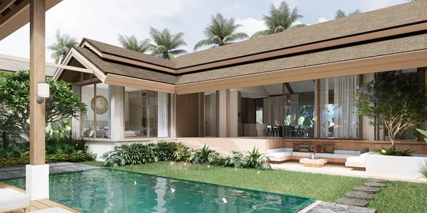 Комплекс вилл с бассейнами и садами рядом с пляжами и причалами, Самуи, Таиланд