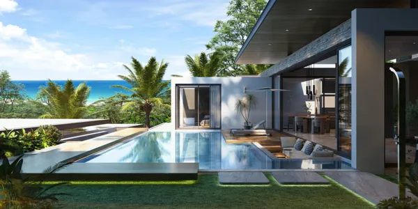 Закрытый комплекс вилл с видом на море, рестораном и бассейнами, Пхукет, Таиланд