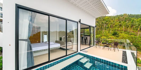 Студия с панорамным видом на море в 900 метрах от пляжа, Ламай, Самуи, Таиланд