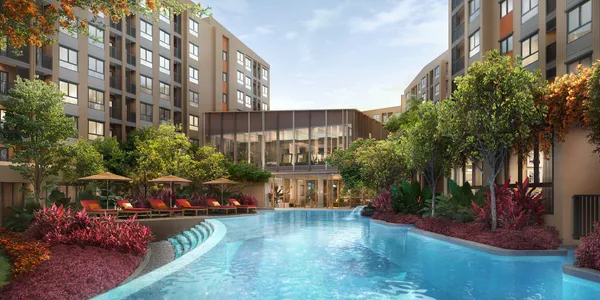 Современный жилой комплекс меблированных квартир с бассейном и садом в Кату, 10 минут езды до центра Пхукета, Таиланд