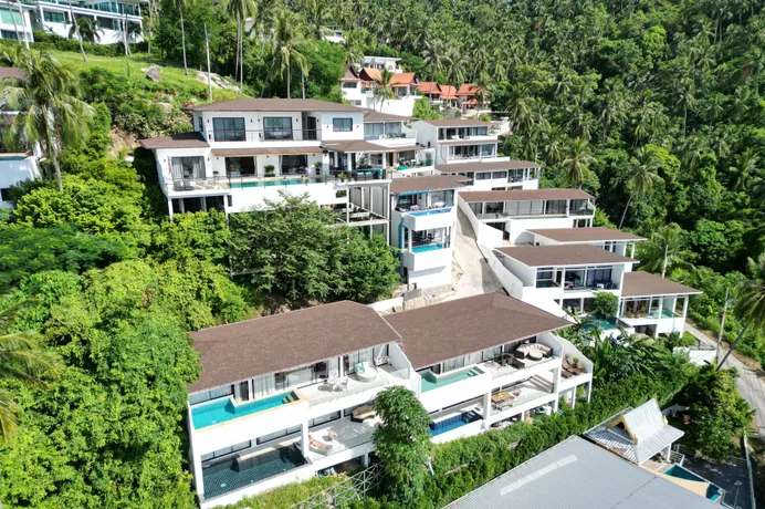 Меблированные апартаменты и виллы с частными бассейнами и видом на море, в спокойном районе у пляжа Ламай, Самуи, Таиланд