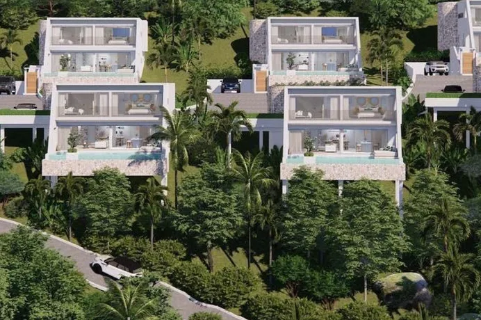 Комплекс вилл с бассейнами рядом с центром Чавенга, Самуи, Таиланд