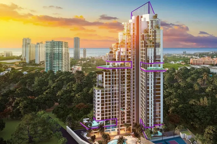 Новая резиденция с бассейнами и садами в прибрежном районе Джомтьен, Паттайя, Таиланд