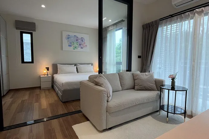 Готовая к заселению новая квартира-студия всего в 250 м от пляжа Найянг, Таланг, Таиланд