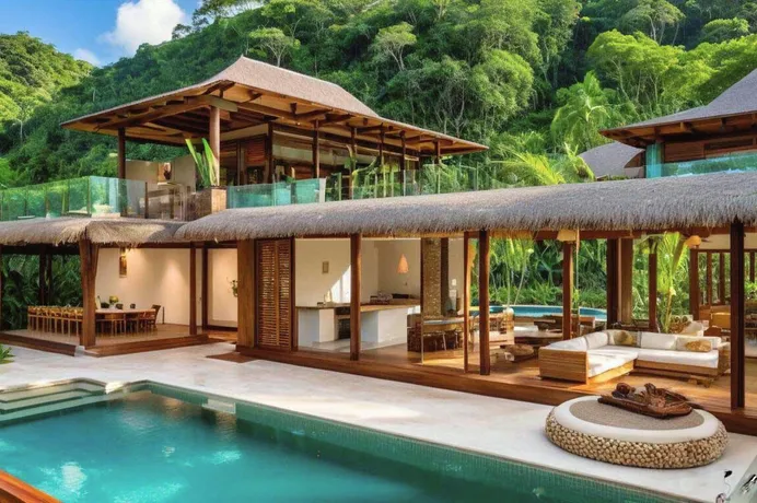 Новая вилла с бассейном и панорамными видами, Самуи, Таиланд