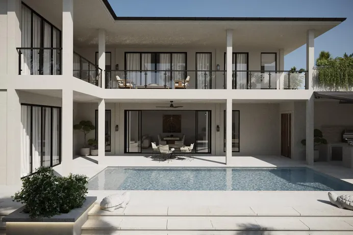 Новый жилой комплекс двухуровневых вилл с бассейнами в нескольких шагах от моря, Самуи, Таиланд