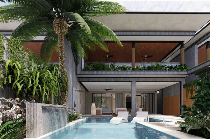 Новый комплекс вилл с бассейнами и спортивными зонами рядом с набережной Раваи и пляжем Най Харн, Пхукет, Таиланд