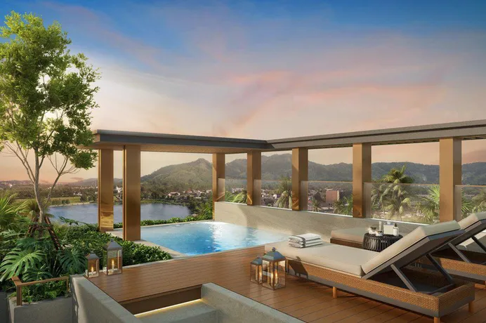 Новый охраняемый комплекс вилл с бассейнами и джакузи на крыше в 400 метрах от пляжа Банг Тао, Пхукет, Таиланд