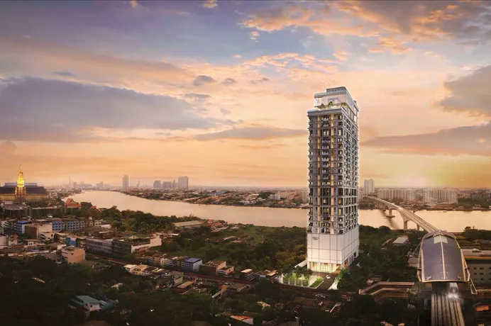 Жилой комплекс с бассейнами и панорамными видами на реку, Бангкок, Таиланд