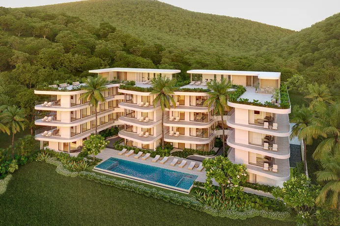 Новый жилой комплекс с бассейном, садом и видом на море, Пхукет, Таиланд