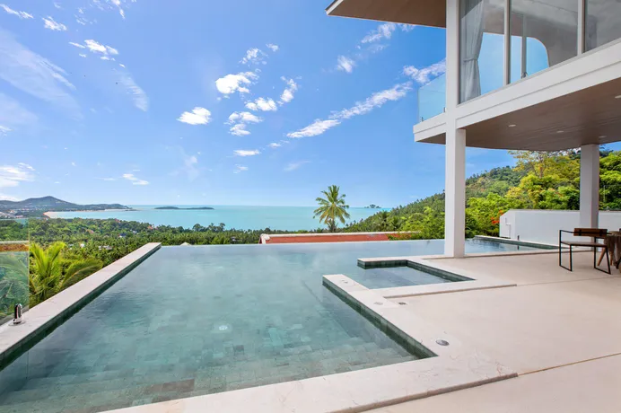 Меблированная вилла с панорамным видом на море, Самуи, Таиланд