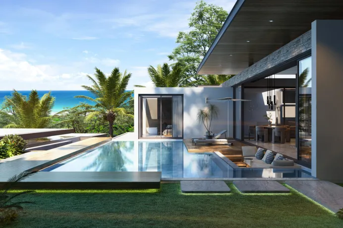 Закрытый комплекс вилл с видом на море, рестораном и бассейнами, Пхукет, Таиланд