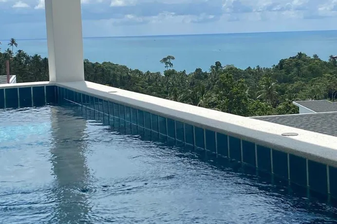 Апартаменты с бассейном и видом на море рядом с пляжем, Ламай, Самуи, Таиланд