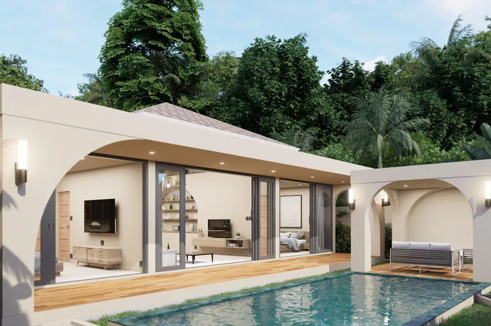 Новый комплекс вилл на первой линии у моря, в 5 минутах от пляжа, Самуи, Таиланд