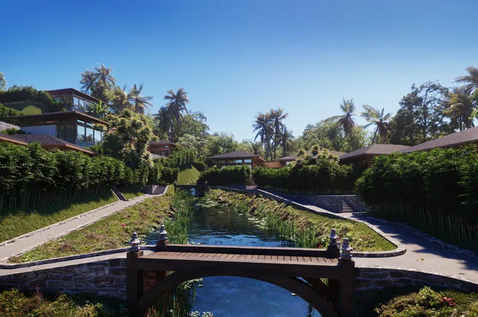 Комплекс вилл с бассейнами в живописном районе, рядом с Рыбацкой деревней, Самуи, Таиланд