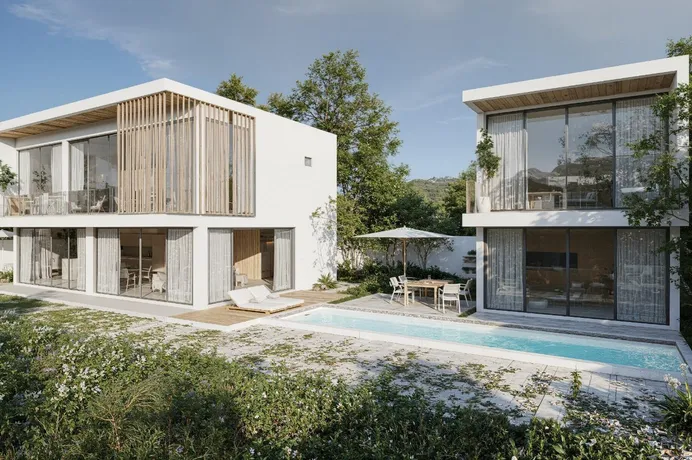 Просторные новые виллы с бассейнами и панорамным видом на океан, Самуи, Таиланд