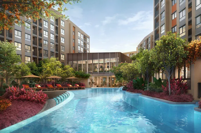 Современный жилой комплекс меблированных квартир с бассейном и садом в Кату, 10 минут езды до центра Пхукета, Таиланд