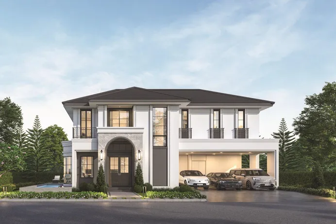 Закрытый комплекс вилл в классическом колониальном стиле, Паттайя, Таиланд