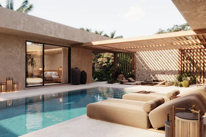 Стильные одноэтажные виллы с бассейнами в 10 минутах от пляжа, Самуи, Таиланд