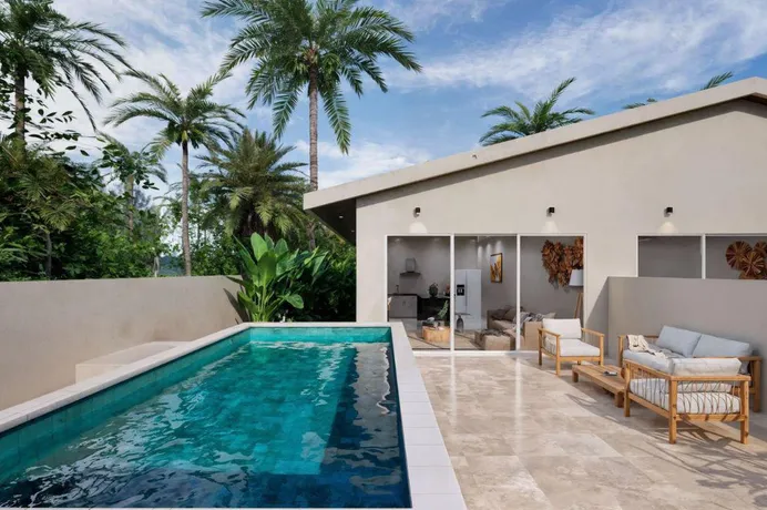 Новый комплекс вилл с бассейнами рядом с пляжем Чавенг, Самуи, Таиланд