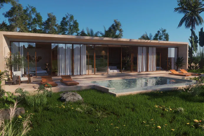 Новые виллы с бассейнами и тропическими садами в 5 минутах от пляжа Маенам, Самуи, Таиланд