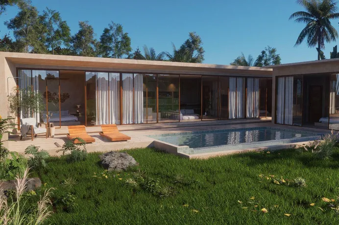 Новые виллы в зеленом районе, в 5 минутах от пляжа Маенам, Самуи, Таиланд